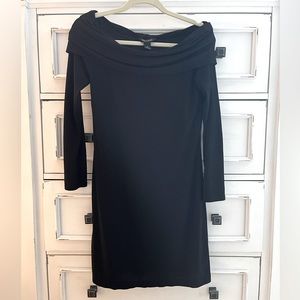 White House Black Market off the shoulder little black dress